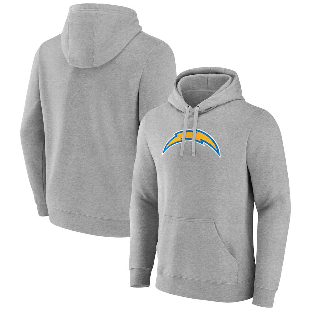 Los Angeles Chargers Primary Team Logo Fitted Pullover Hoodie Heather Gray | NFL