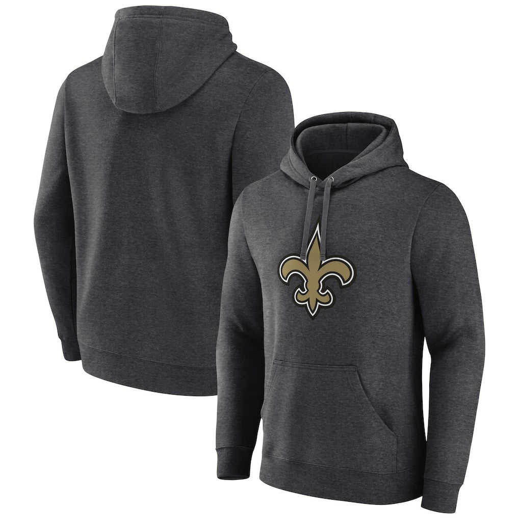 New Orleans Saints Primary Team Logo Fitted Pullover Hoodie Charcoal | NFL