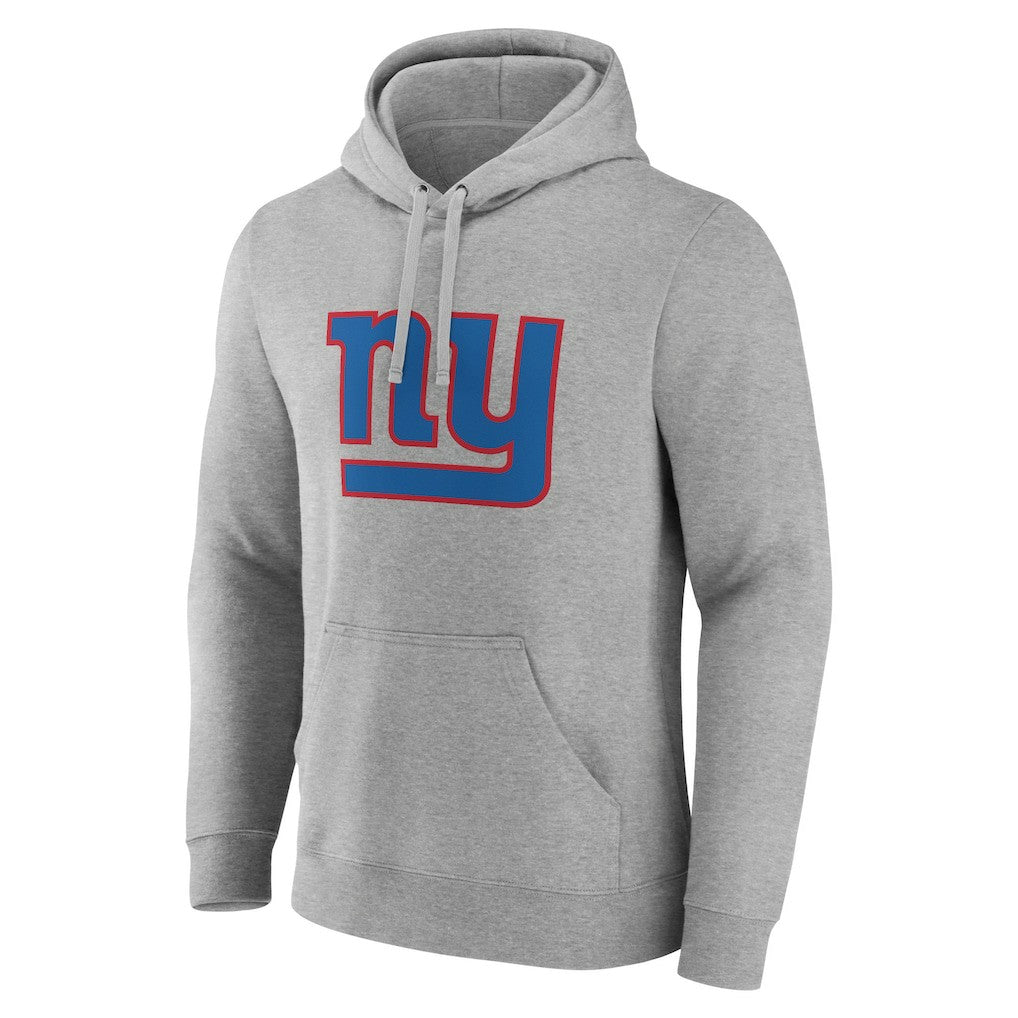 New York Giants Primary Team Logo Fitted Pullover Hoodie Heather Gray | NFL