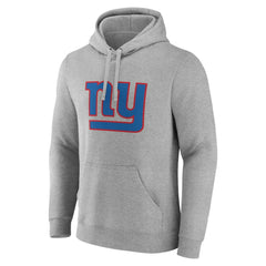 New York Giants Primary Team Logo Fitted Pullover Hoodie Heather Gray | NFL