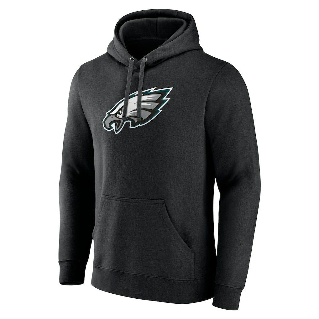 Philadelphia Eagles Primary Team Logo Fitted Pullover Hoodie Black | NFL