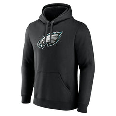Philadelphia Eagles Primary Team Logo Fitted Pullover Hoodie Black | NFL