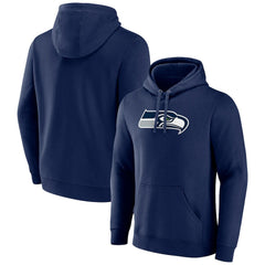 Seattle Seahawks Primary Team Logo Fitted Pullover Hoodie College Navy | NFL