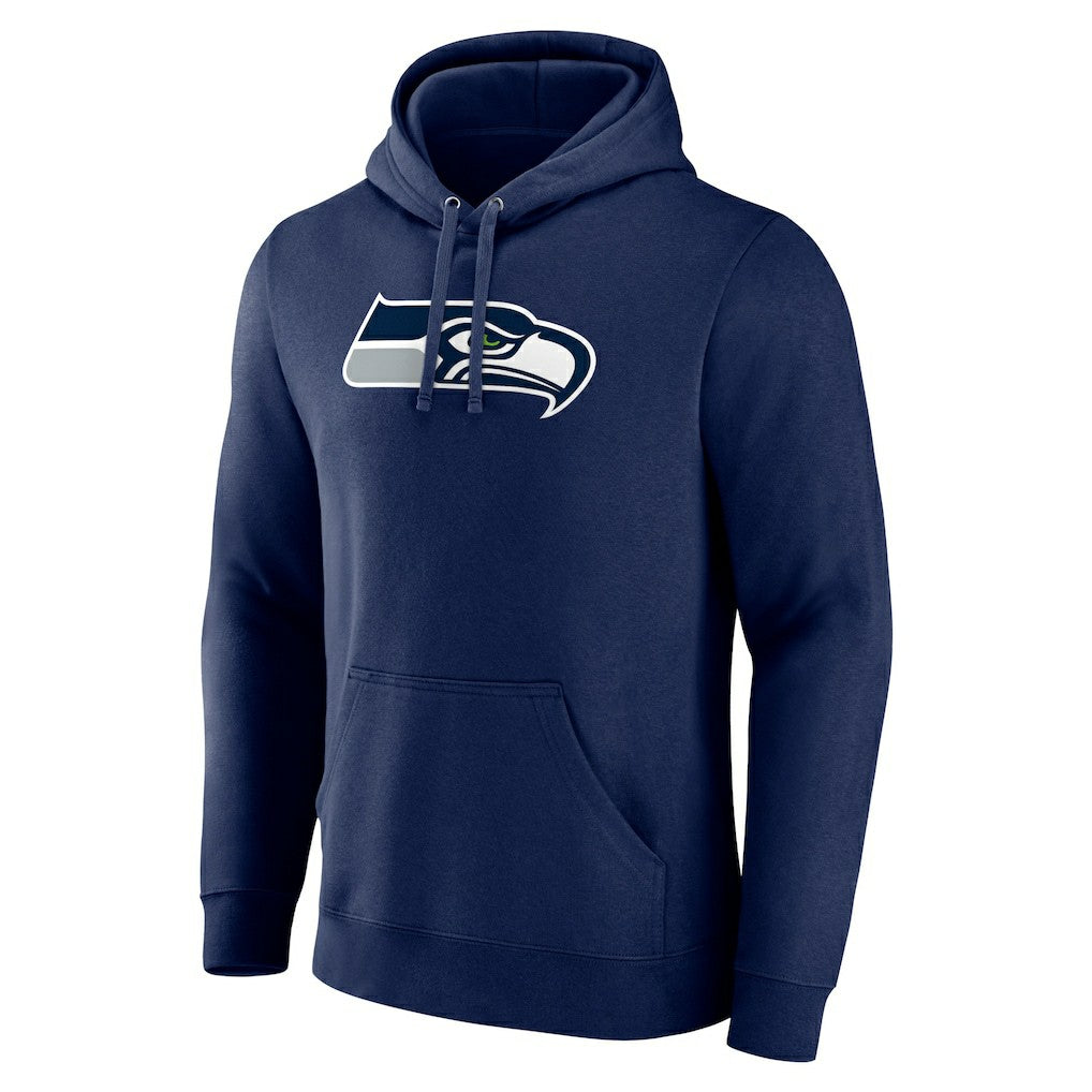 Seattle Seahawks Primary Team Logo Fitted Pullover Hoodie College Navy | NFL