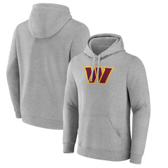 Washington Commanders Primary Team Logo Fitted Pullover Hoodie Heather Gray | NFL