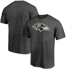 Baltimore Ravens Primary Logo T-Shirt Heather Charcoal | Fanatics