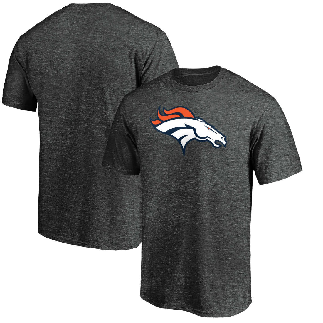 Denver Broncos Primary Logo T-Shirt Heather Charcoal | Fanatics
