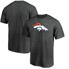 Denver Broncos Primary Logo T-Shirt Heather Charcoal | Fanatics