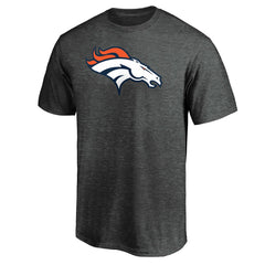 Denver Broncos Primary Logo T-Shirt Heather Charcoal | Fanatics