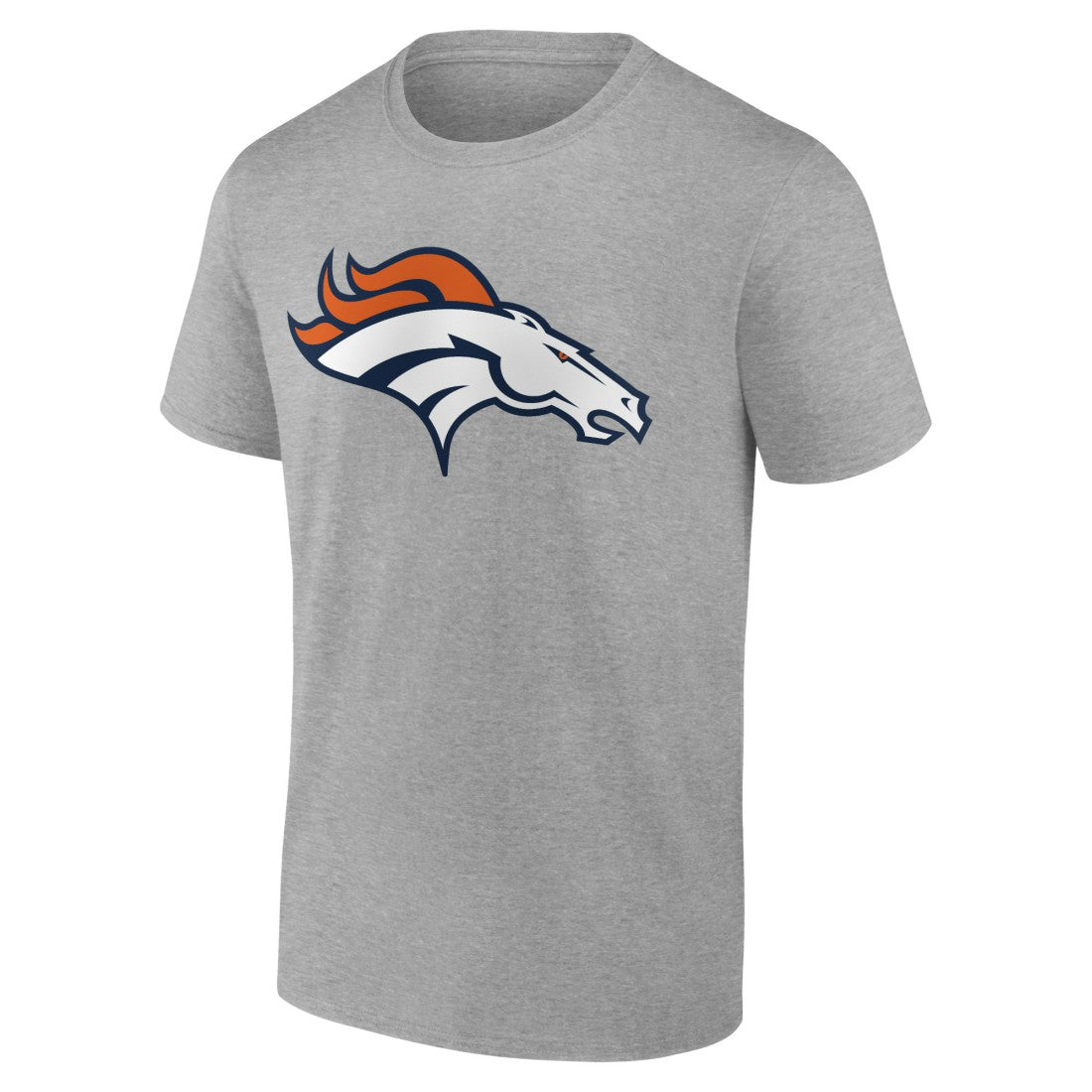 Denver Broncos Primary Logo T-Shirt Heather Gray | Fanatics