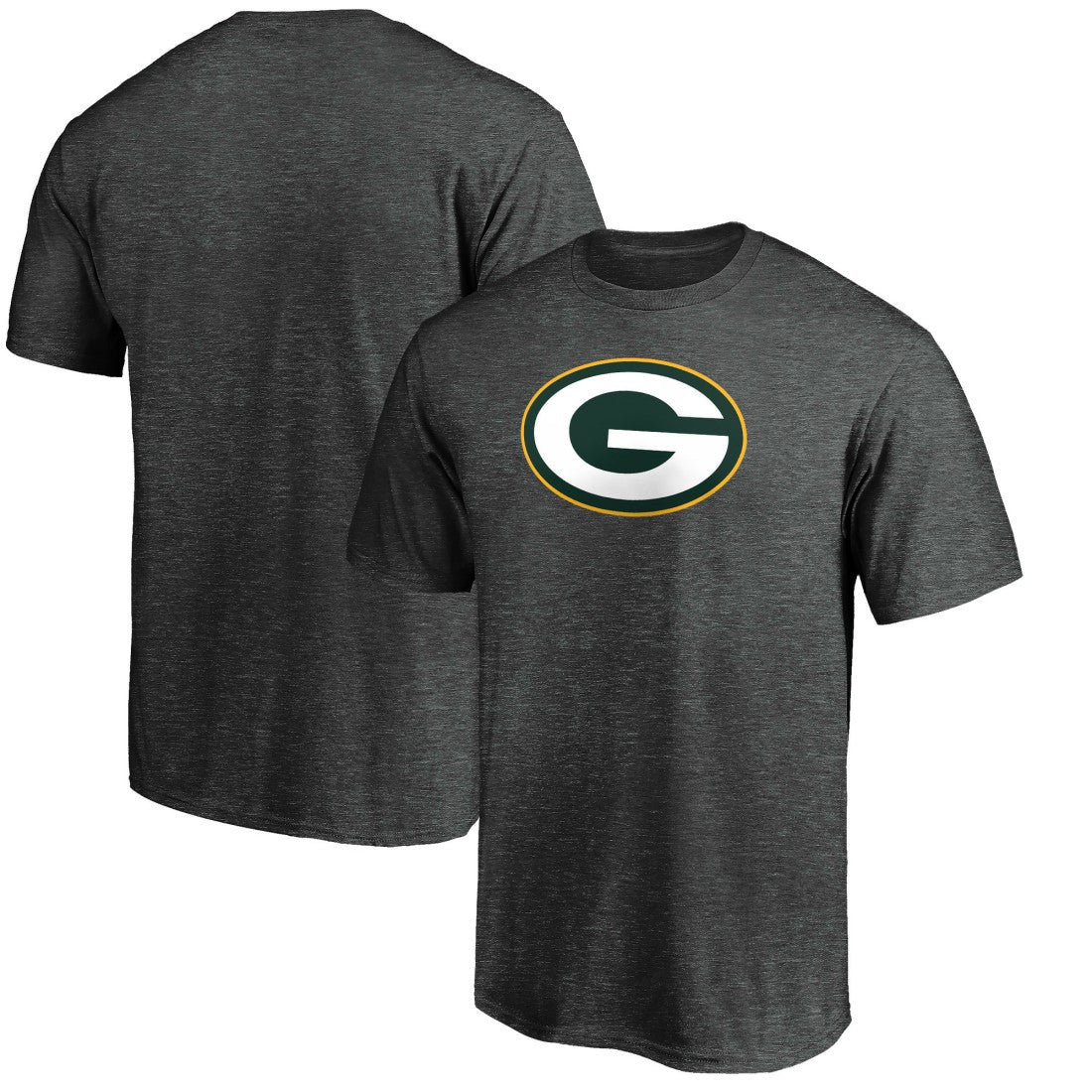 Green Bay Packers Primary Logo T-Shirt Heather Charcoal | Fanatics