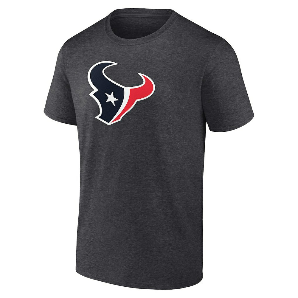 Houston Texans Primary Logo T-Shirt Heather Charcoal | Fanatics
