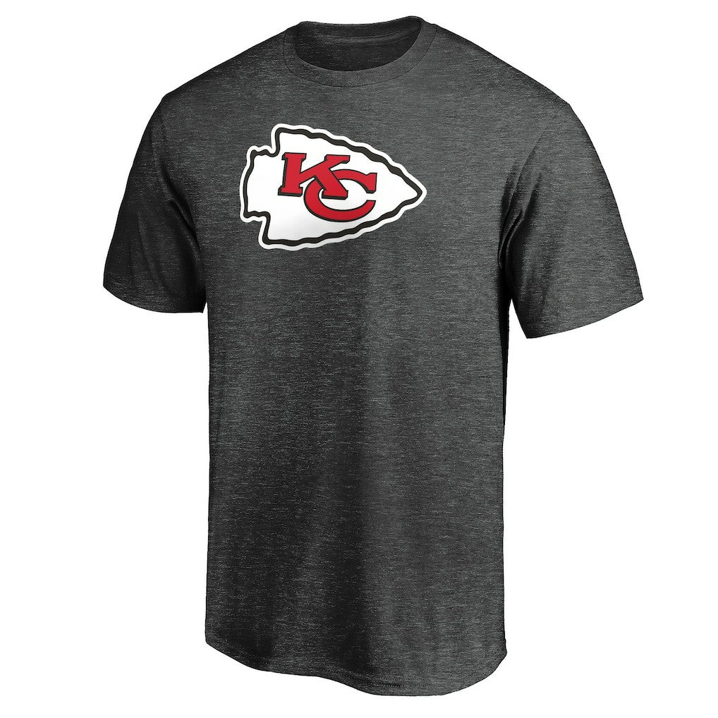 Kansas City Chiefs Primary Logo T-Shirt Heather Charcoal | Fanatics