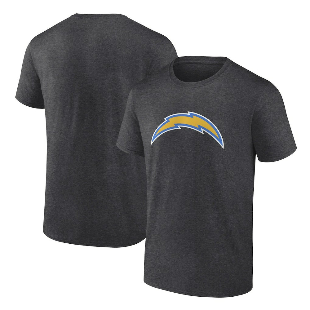 Los Angeles Chargers Primary Logo T-Shirt Heather Charcoal | Fanatics