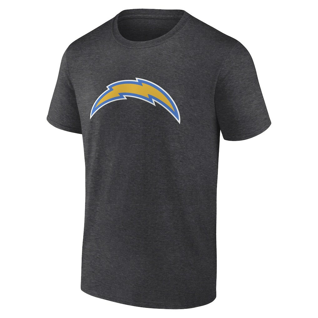 Los Angeles Chargers Primary Logo T-Shirt Heather Charcoal | Fanatics