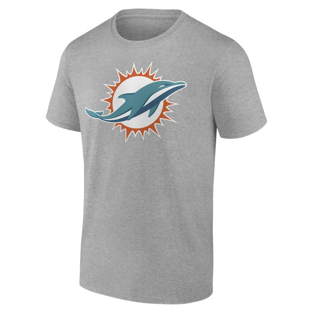 Miami Dolphins Primary Logo T-Shirt Heather Gray | Fanatics