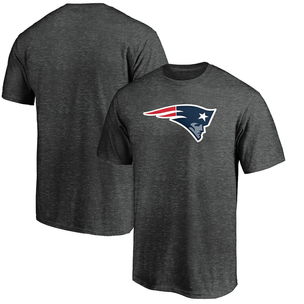 New England Patriots Primary Logo T-Shirt Heather Charcoal | Fanatics