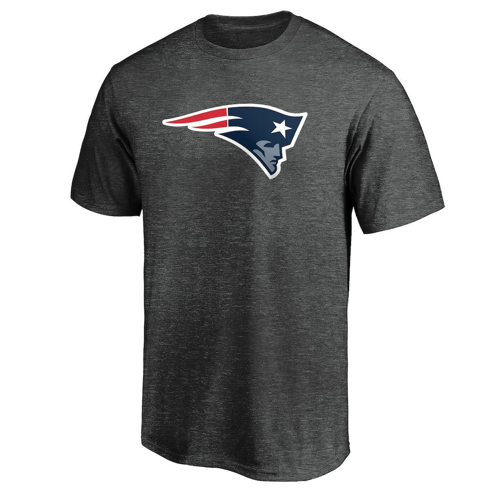 New England Patriots Primary Logo T-Shirt Heather Charcoal | Fanatics