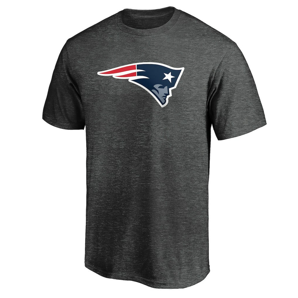 New England Patriots Primary Logo T-Shirt Heather Charcoal | Fanatics