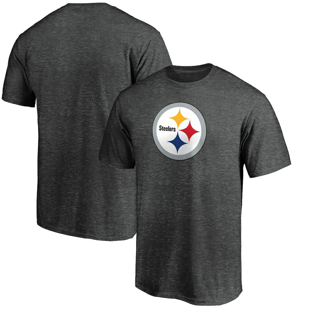Pittsburgh Steelers Primary Logo T-Shirt Heather Charcoal | Fanatics
