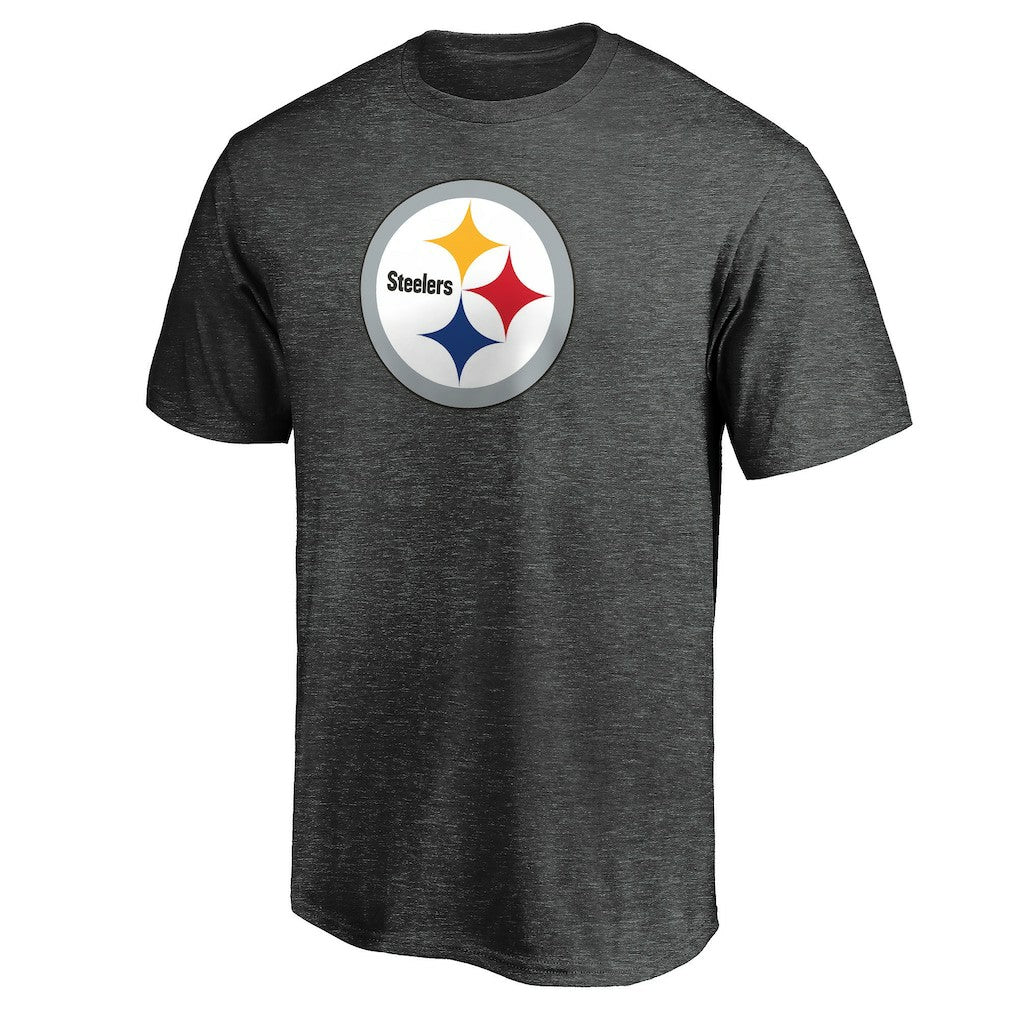 Pittsburgh Steelers Primary Logo T-Shirt Heather Charcoal | Fanatics