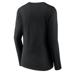 Washington Commanders Women's Primary Team Logo Long Sleeve V-Neck T-Shirt Black | NFL