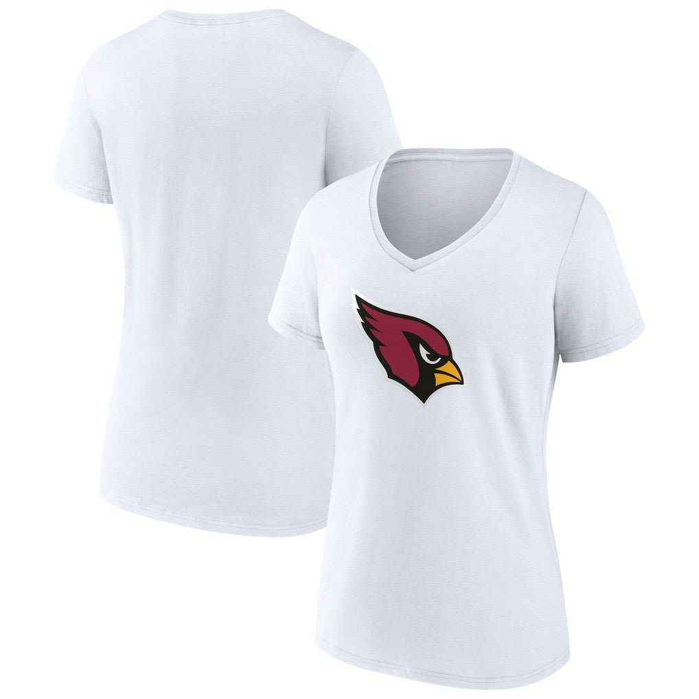 Arizona Cardinals Women's Primary Logo V-Neck T-Shirt White | NFL