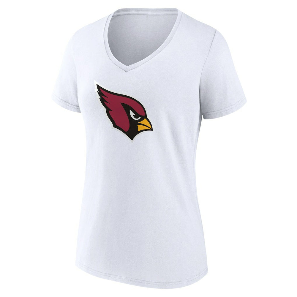 Arizona Cardinals Women's Primary Logo V-Neck T-Shirt White | NFL