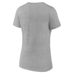 Buffalo Bills Women's Primary Team Logo V-Neck T-Shirt Heather Gray | NFL