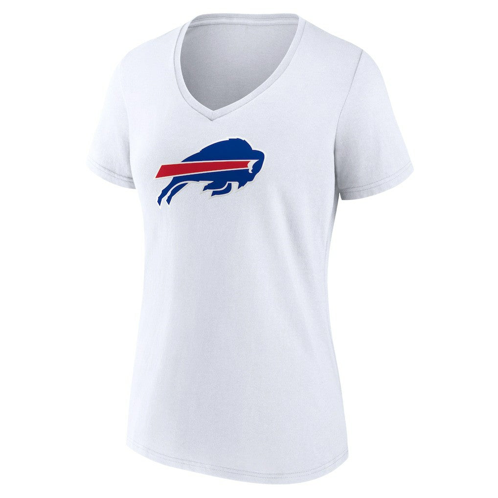 Buffalo Bills Women's Primary Team Logo V-Neck T-Shirt White | NFL