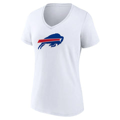 Buffalo Bills Women's Primary Team Logo V-Neck T-Shirt White | NFL