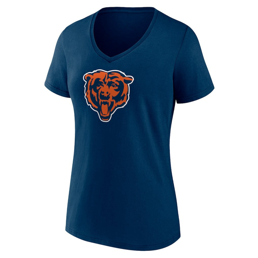 Chicago Bears Women's Primary Team Logo V-Neck T-Shirt Navy | NFL