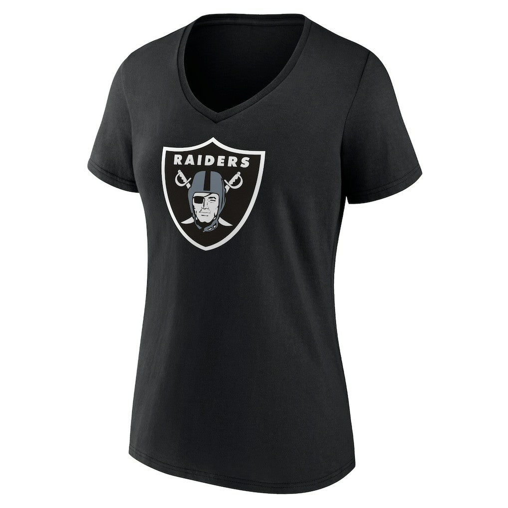 Las Vegas Raiders Women's Primary Team Logo V-Neck T-Shirt Black | NFL