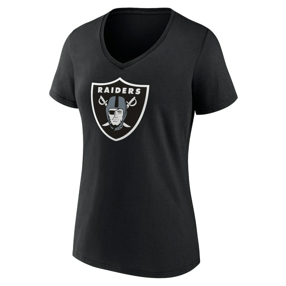Las Vegas Raiders Women's Primary Team Logo V-Neck T-Shirt Black | NFL