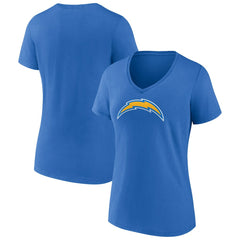 Los Angeles Chargers Women's Primary Team Logo V-Neck T-Shirt Powder Blue | NFL