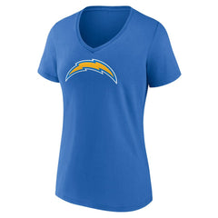 Los Angeles Chargers Women's Primary Team Logo V-Neck T-Shirt Powder Blue | NFL