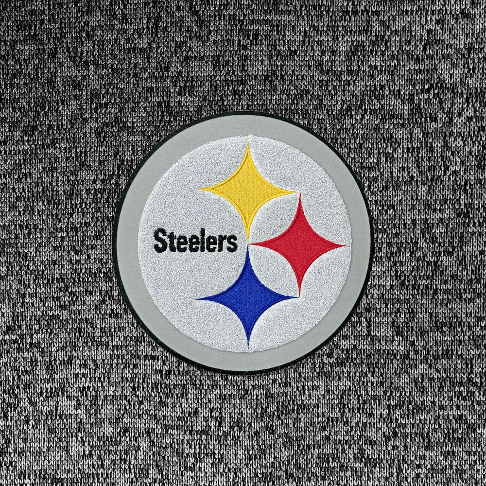 Pittsburgh Steelers Antigua Absolute Chenille Pullover Hoodie Heathered Black | NFL