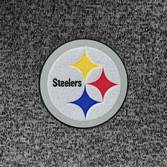Pittsburgh Steelers Antigua Absolute Chenille Pullover Hoodie Heathered Black | NFL