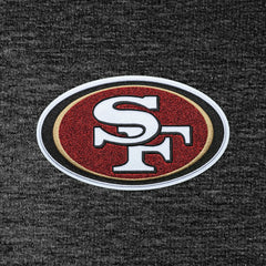 San Francisco 49ers Antigua Action Chenille Pullover Hoodie Heathered Black | NFL