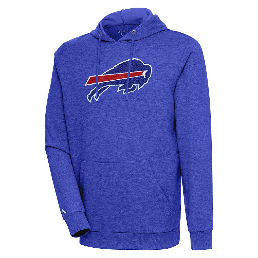 Buffalo Bills Antigua Action Chenille Pullover Hoodie Heathered Royal | NFL