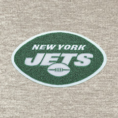 New York Jets Antigua Action Chenille Pullover Hoodie Oatmeal | NFL