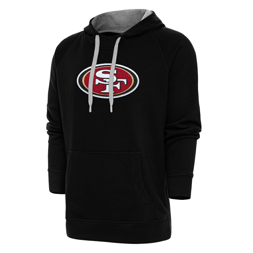 San Francisco 49ers Antigua Victory Chenille Pullover Hoodie Black | NFL