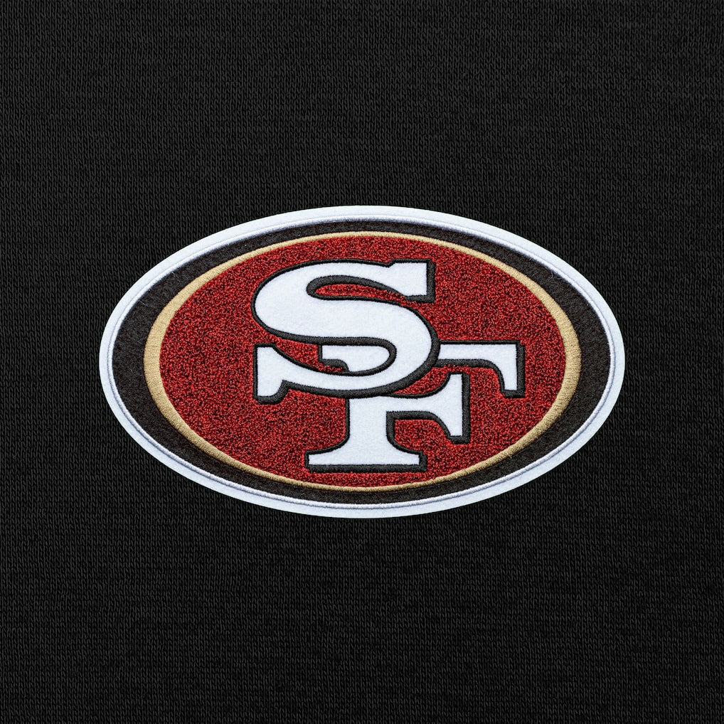 San Francisco 49ers Antigua Victory Chenille Pullover Hoodie Black | NFL
