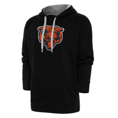 Chicago Bears Antigua Victory Chenille Pullover Hoodie Black | NFL