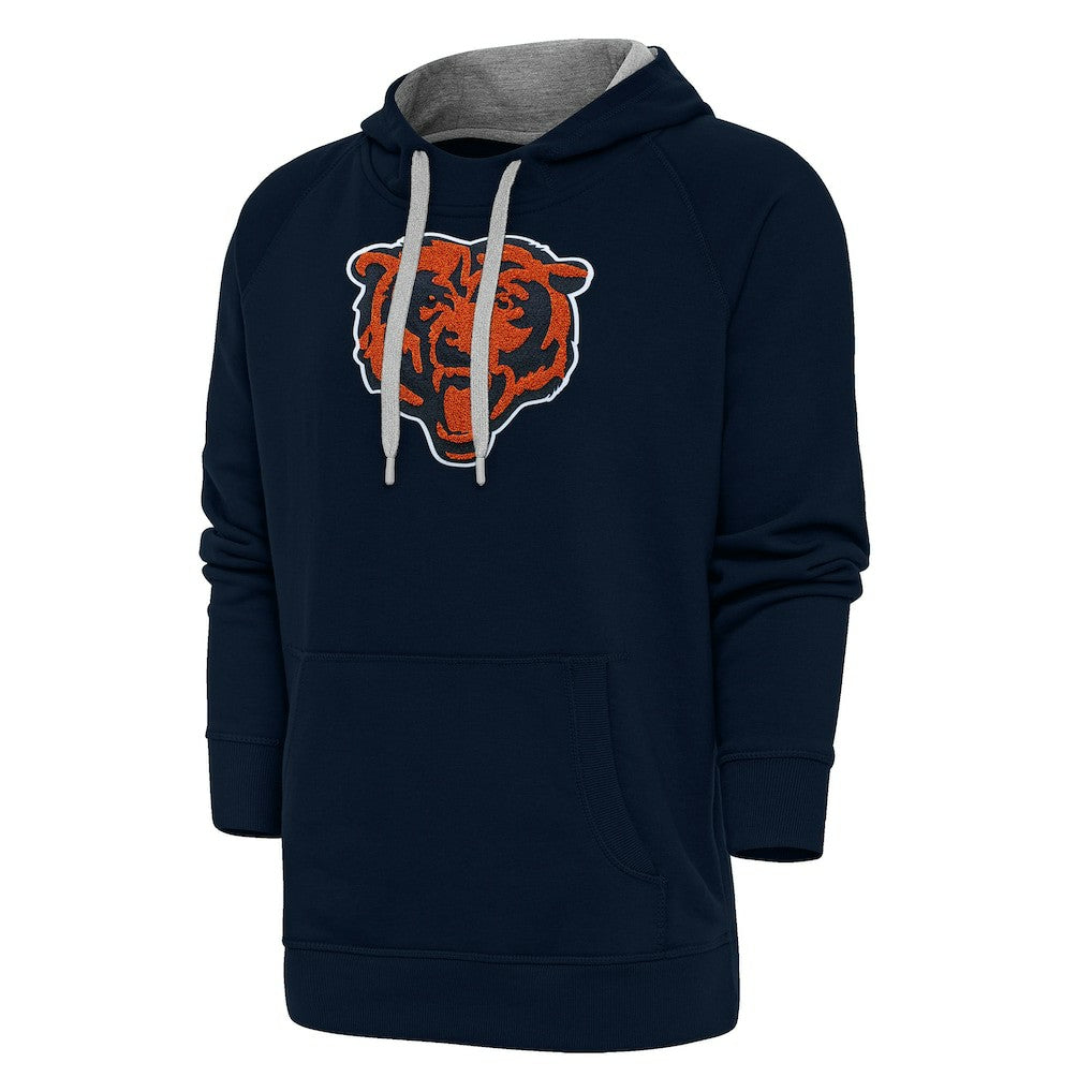 Chicago Bears Antigua Victory Chenille Pullover Hoodie Navy | NFL
