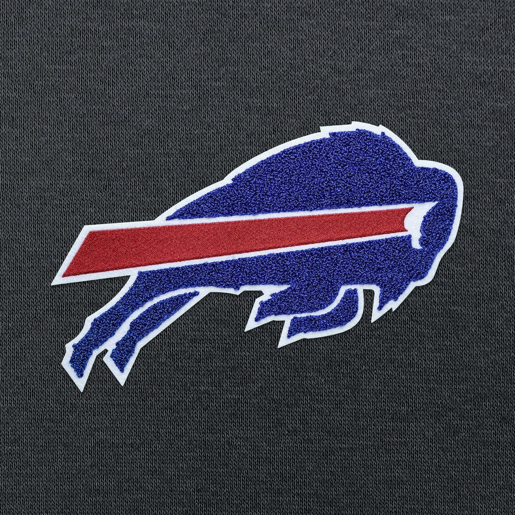 Buffalo Bills Antigua Victory Chenille Pullover Hoodie Charcoal | NFL