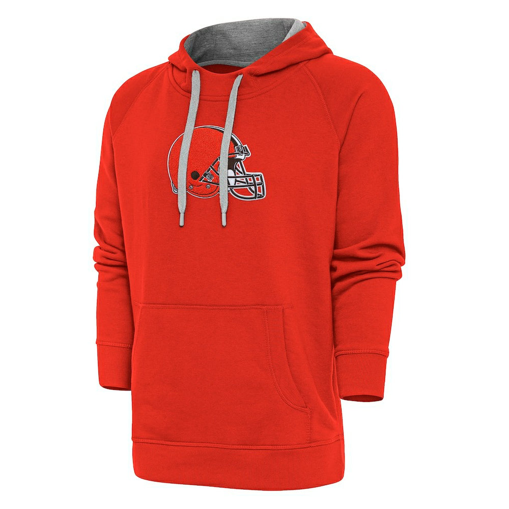 Cleveland Browns Antigua Victory Chenille Pullover Hoodie Orange | NFL