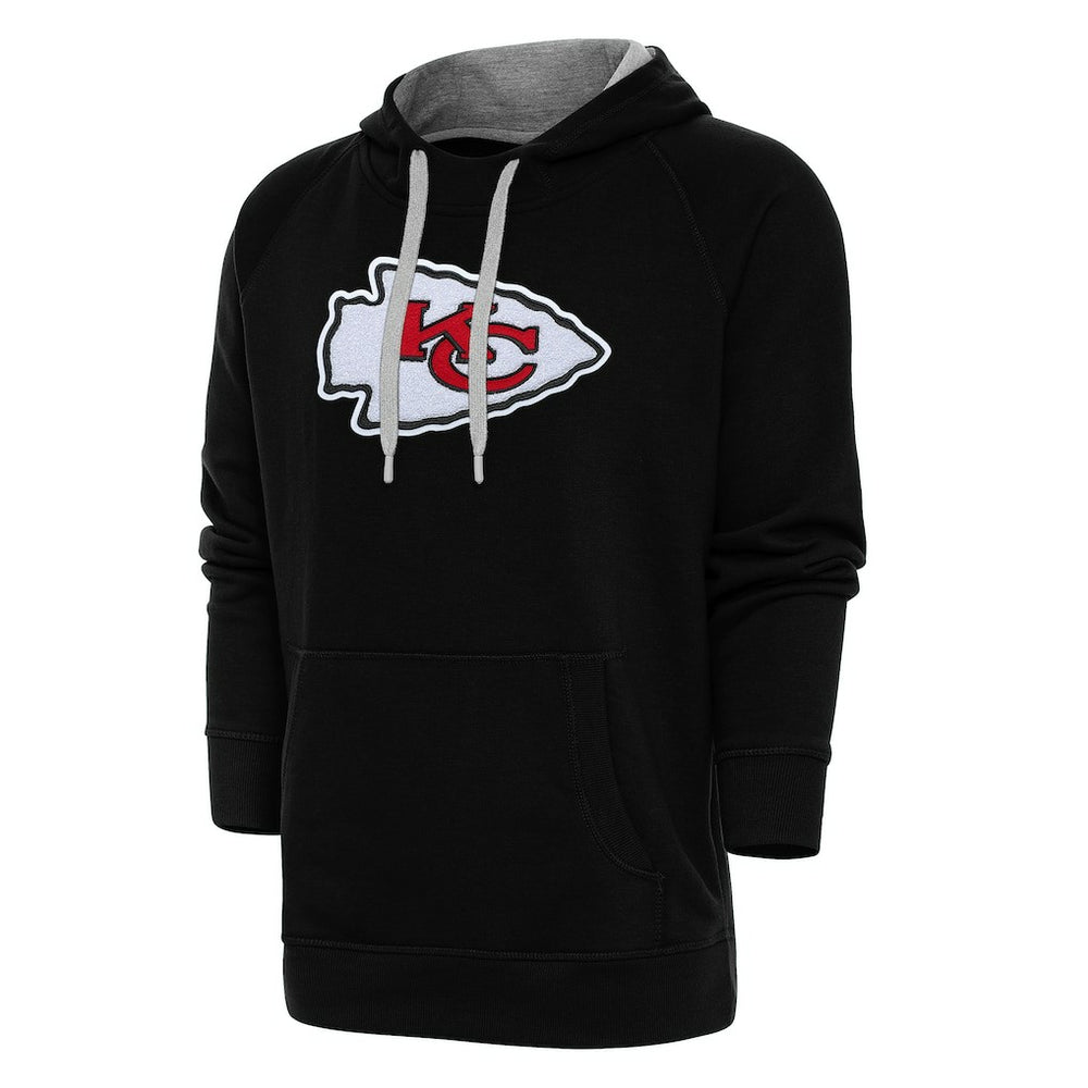 Kansas City Chiefs Antigua Victory Chenille Pullover Hoodie Black | NFL