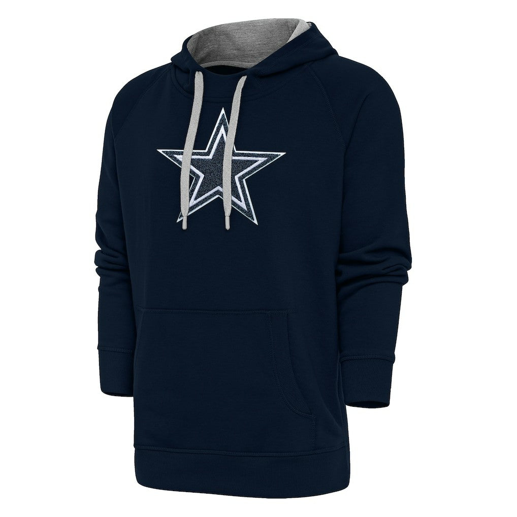 Dallas Cowboys Antigua Victory Chenille Pullover Hoodie Navy | NFL
