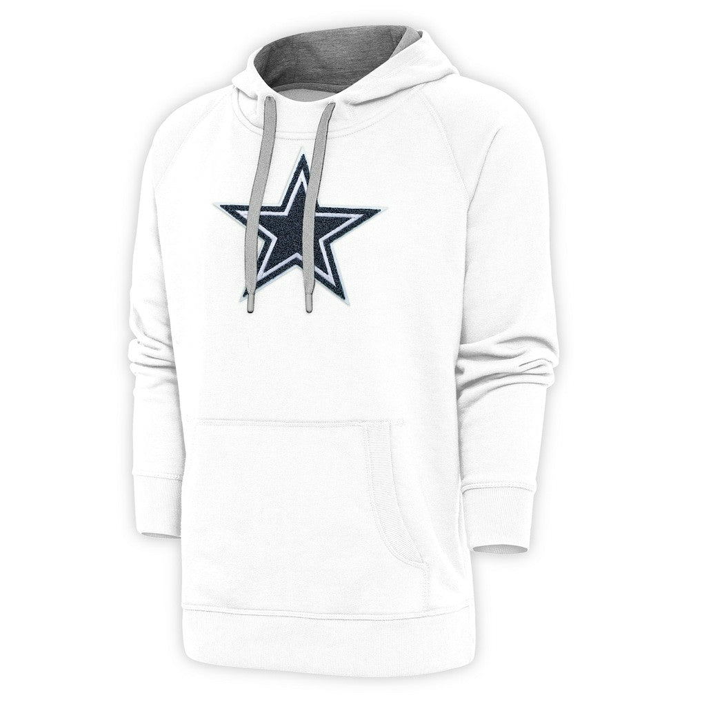 Dallas Cowboys Antigua Victory Chenille Pullover Hoodie White | NFL